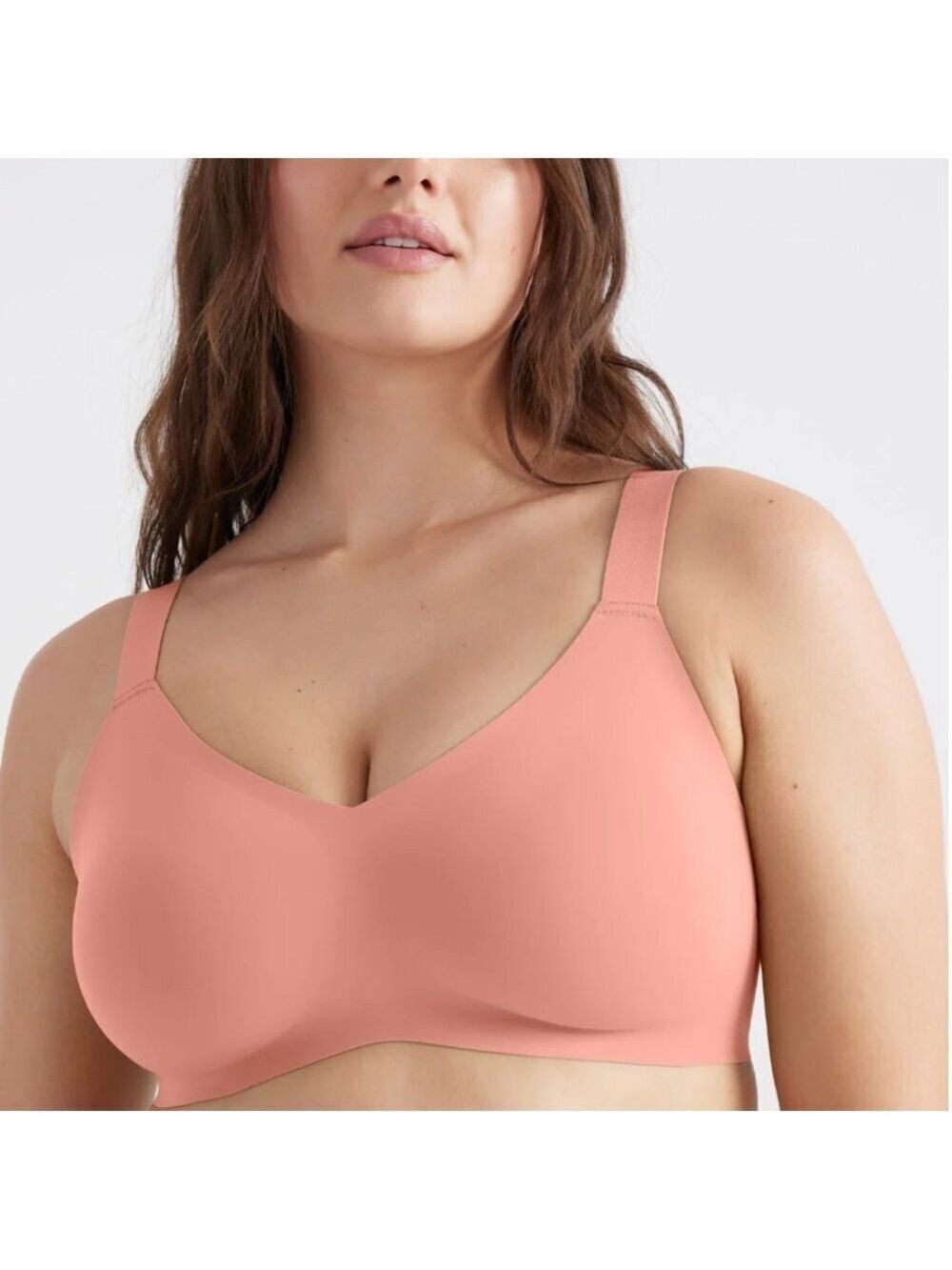 Knix Pink Ginger Padded V Neck Bra Wide Strap 38DD